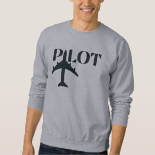 Moletom Tipografia e avião piloto, minimalista, simples