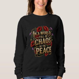 Moletom Tipografia Floral Vintage Paz