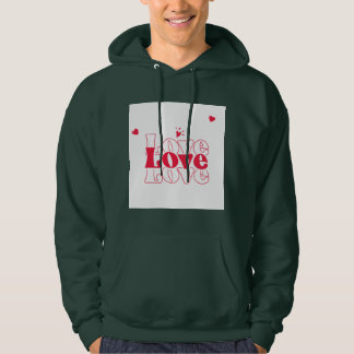 Moletom Tipografia Gráfica de Amor Vermelho Fofo com Coraç