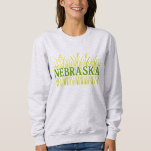 Moletom Tipografia Grassland de Nebraska   Rustic Tallpopu