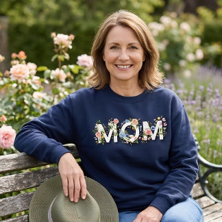 Moletom Tipografia Linda Mãe com Flores Dia das Mães