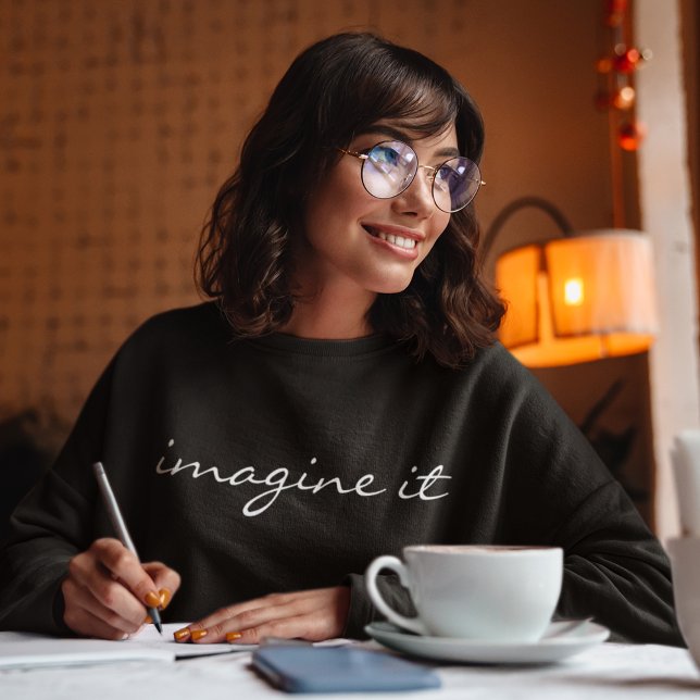 Moletom Tipografia Moderna Motivacional Imagine Simples (Criador carregado)