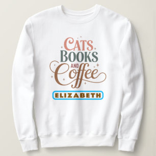 Moletom Tipografia Retroativa Elegante   Livros de gatos e