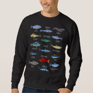Moletom Tipos De Peixes De Água Válida Espécies De Peixes