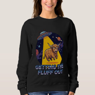 Moletom Tirando o Pelo Alien Cow UFO Humor Terrestre