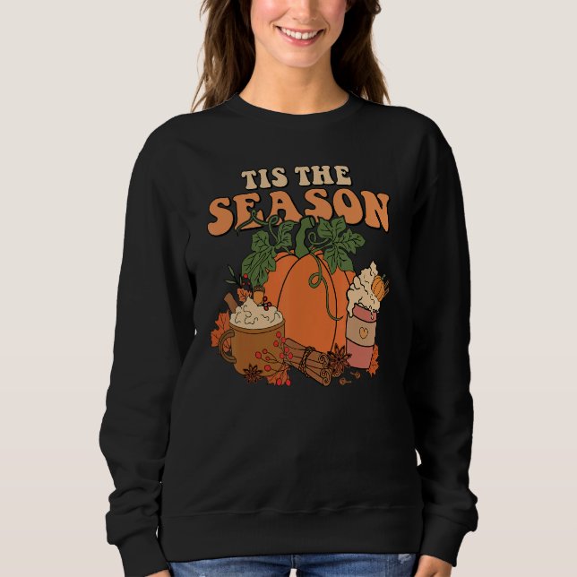 Moletom Tis The Season Autumn Fall Retro Thanksgiving Pump (Frente)