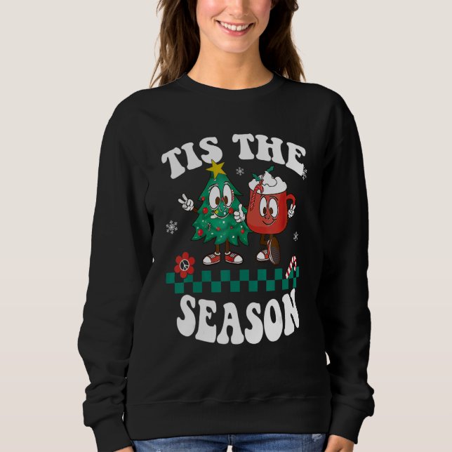 Moletom Tis The Season Christmas Hot Chocolate Pine Tree (Frente)