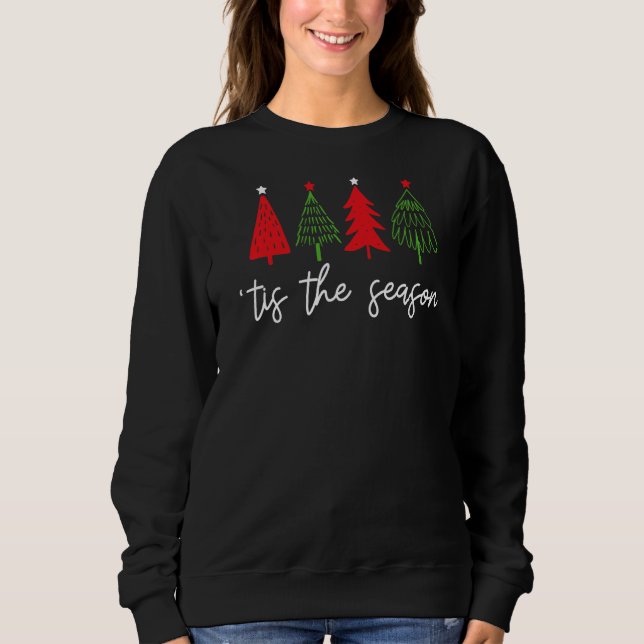 Moletom Tis the Season Christmas Tree Xmas Matching Pjs Pa (Frente)