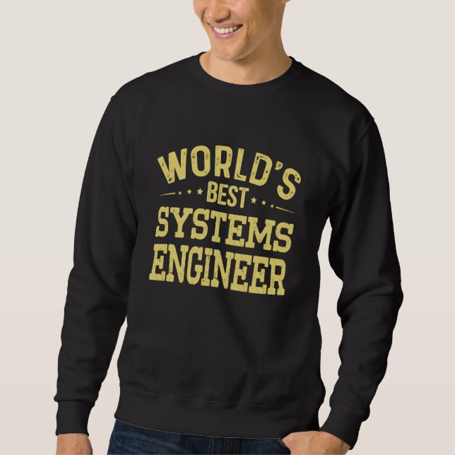 Moletom Título de Emprego de Engenheiro de Sistemas Melhor (Frente)