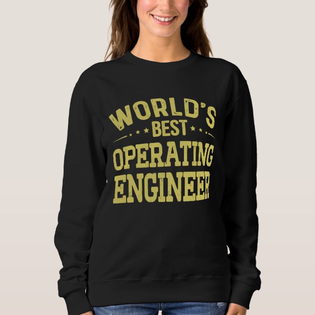 Moletom Título de emprego de engenheiro operacional melhor (Frente)