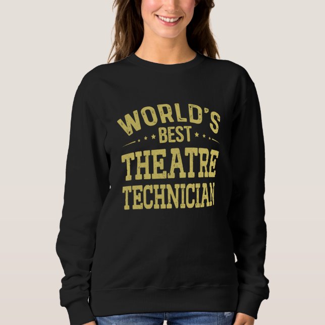 Moletom Título de emprego de Técnico de Teatro Melhor do M (Frente)