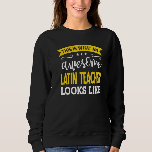 Moletom Título do Trabalho de Professora Latino - Trabalha (Frente)
