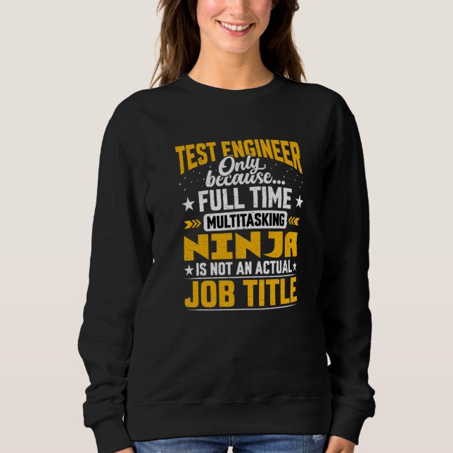 Moletom Título do Trabalho do Engenheiro de Teste (Frente)