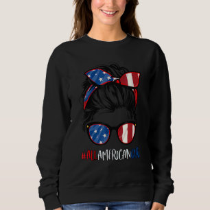 Moletom Toda Americana No Dia 4 De Julho Mulheres Mensagei