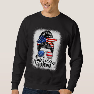 Moletom Todas as Avós Americanas 4 De Julho Mãe Mensagem B
