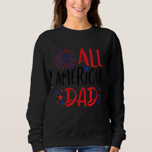 Moletom Todo Pai Americano, 4 de julho, Firework Red White