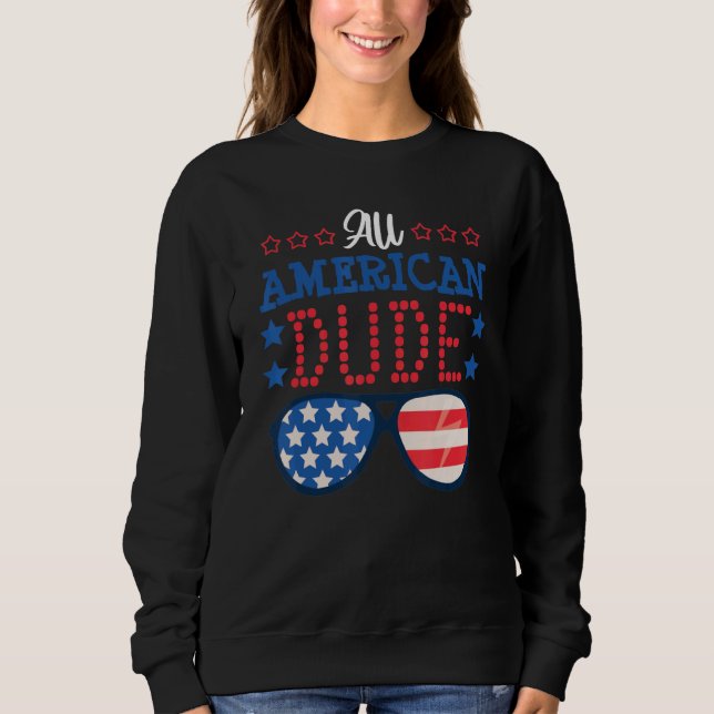 Moletom Todos Americanos 4 De Julho Rapazes, Óculos De Sol (Frente)