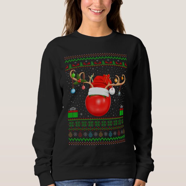 Moletom Tomates Xmas Lighting Papais noeis Ugly Tomato Chr (Frente)