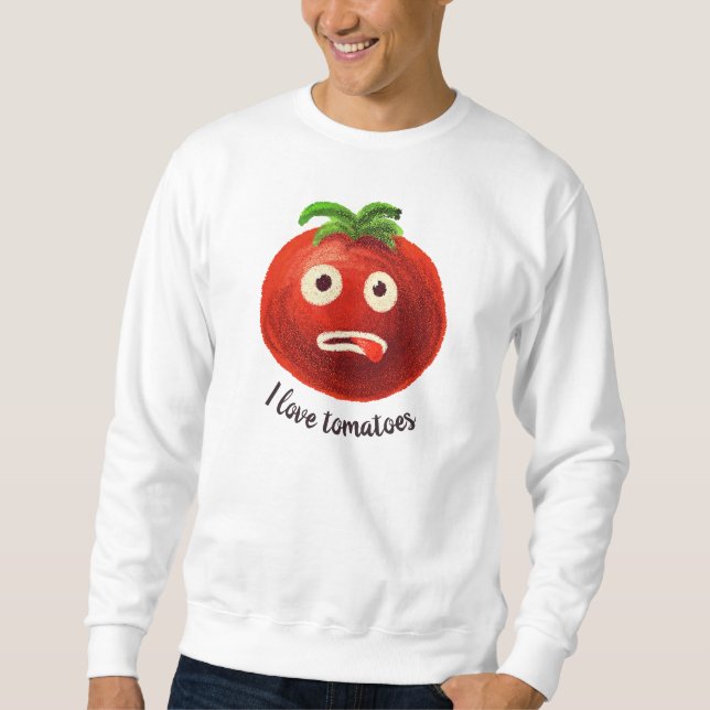 Moletom Tomato Lover Kawaii Engraçado Vegetal (Frente)