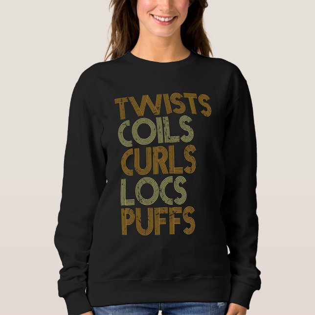 Moletom Torções Cabelos Cacheados Locs Puffs Mulher Orgulh (Frente)