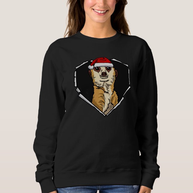 Moletom Torn Cloth Meerkat Face Com O Buraco De Chapéu De  (Frente)