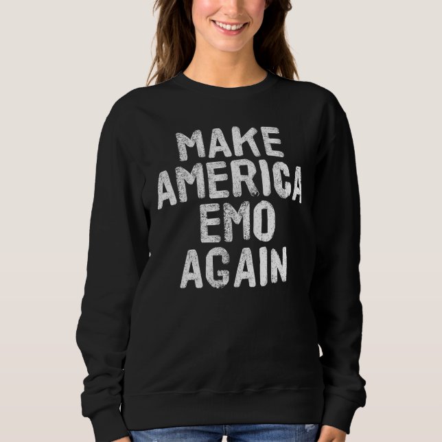 Moletom TORNAR A AMÉRICA EMO NOVAMENTE  Goth EUA  Ideia (Frente)