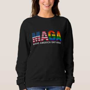 Moletom Torne a América Gay Novamente Orgulho Gay 2025 LGB