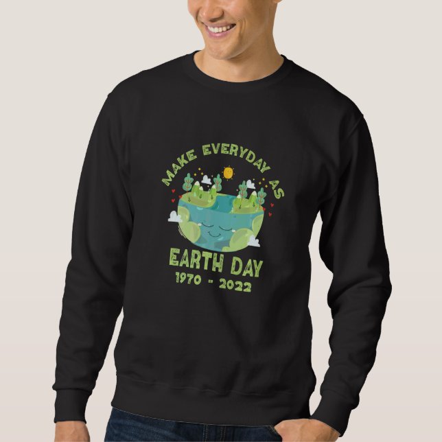 Moletom Torne Todo Dia Como Dia da Terra Ambiental Dia da  (Frente)