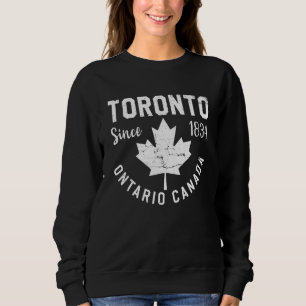 Moletom Toronto Antigo Ontário 1834 Canadá Mapa Canadense