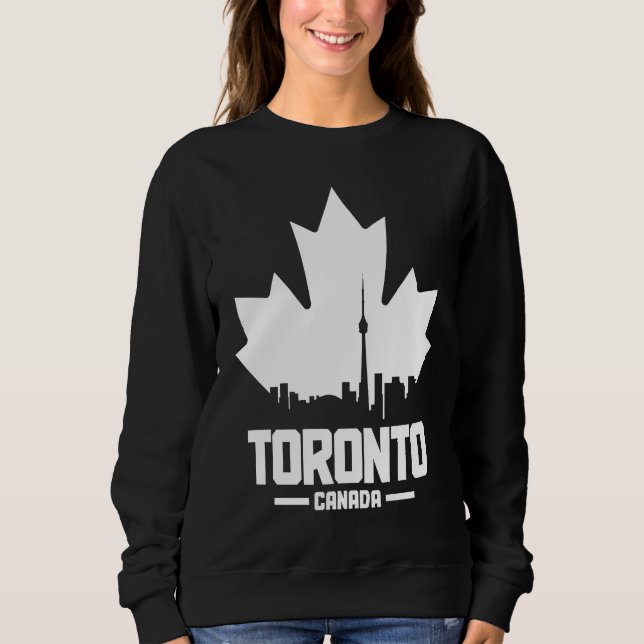 Moletom Toronto Skyline Ontario Canada Maple Leaf Canadian (Frente)
