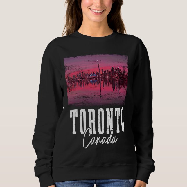 Moletom Toronto Skyline Ontario Canada Maple Leaf Canadian (Frente)