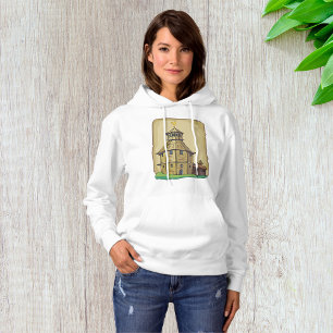 Moletom Torre de Vigia de Madeira Medieval e Fortaleza