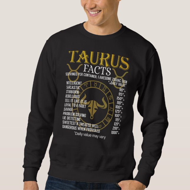 Moletom Touro Fatos Sinal de Zodiac (Frente)