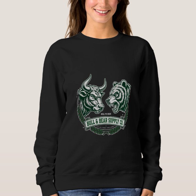 Moletom Touro vs Urso Faceoff — Trader Women's (Frente)