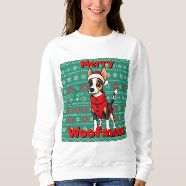 Moletom Toy Fox Terrier Feliz Woofmas (Frente)