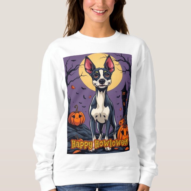 Moletom Toy Fox Terrier Happy Howloween (Frente)