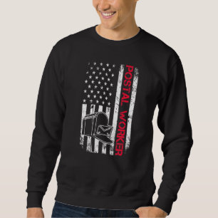 Moletom Trabalhador Postal Bandeira Americana Patriótico C