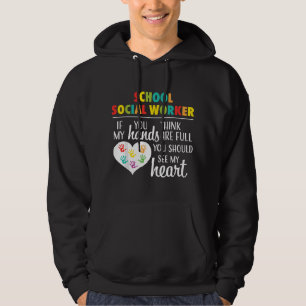 Moletom Trabalhadora social escolar Presente Cute Heart T