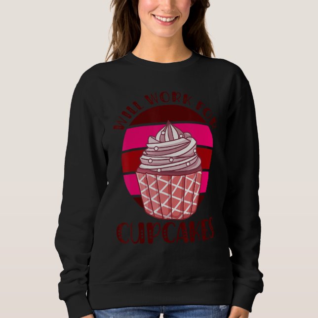 Moletom Trabalharei por Cupcakes Retro (Frente)
