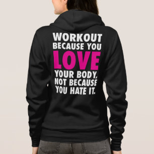Moletom Trabalhe Porque Você Ama Seu Corpo - Motivacional