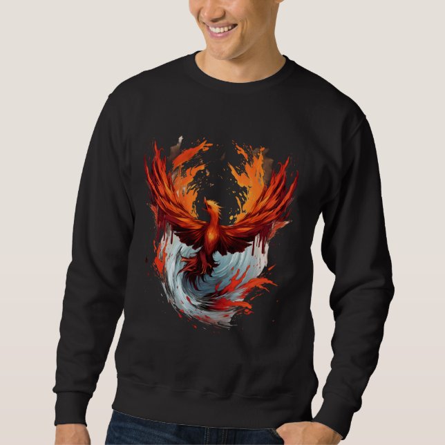 Moletom Trabalho de arte de Rejuvenescimento Phoenix Fireb (Frente)