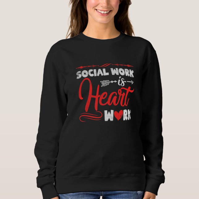 Moletom Trabalho de Assistente Social é Trabalho de Coraçã (Frente)