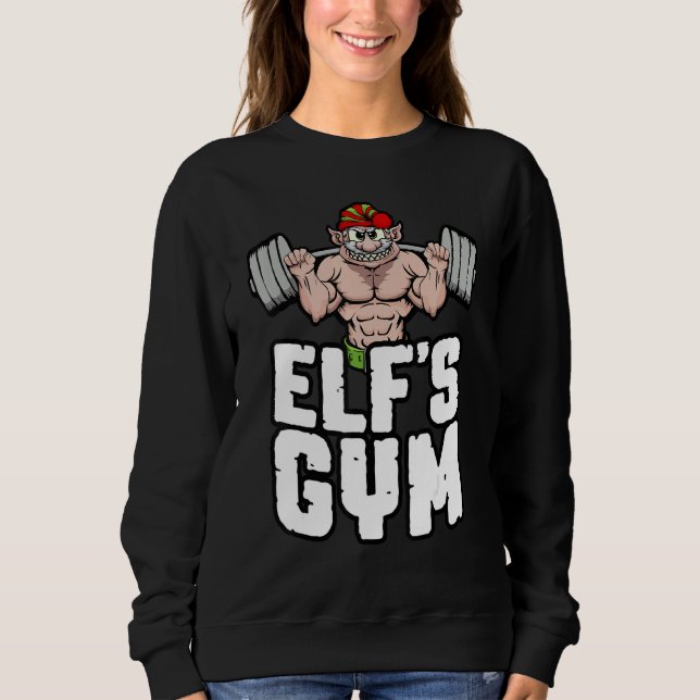 Moletom Trabalho de Natal do ginásio do Elf no Dia da Pern (Frente)