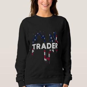 Moletom Trader USA US American Flag Candlestick Formation