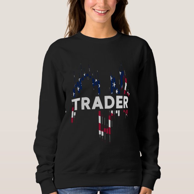 Moletom Trader USA US American Flag Candlestick Formation (Frente)
