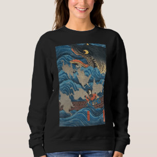 Moletom Tradicional de Impressão de Woodblock Japonês