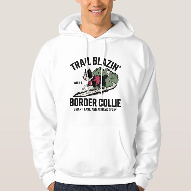 Moletom Trail Blazin' Border Collie Adventure Design (Frente)