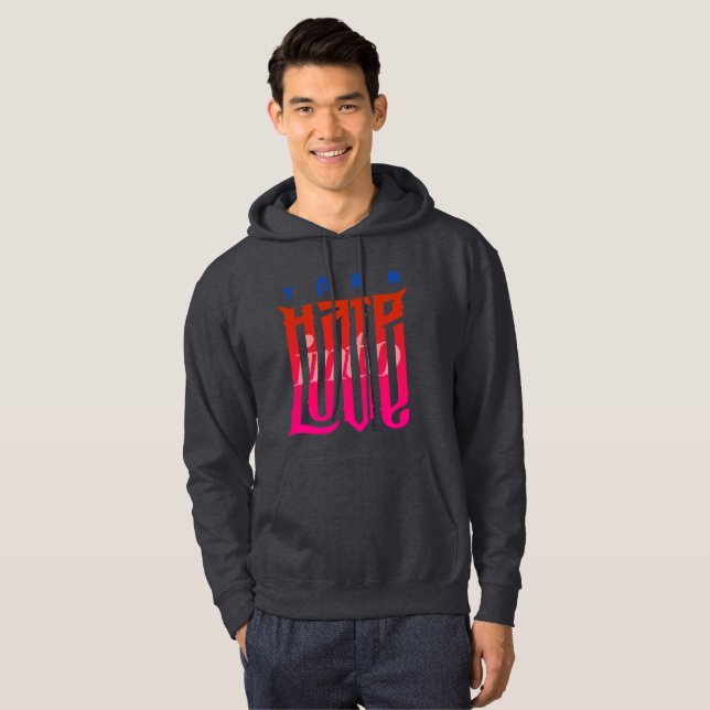 Moletom Transforme o ódio em amor | Homens Hoodie (Frente Completa)