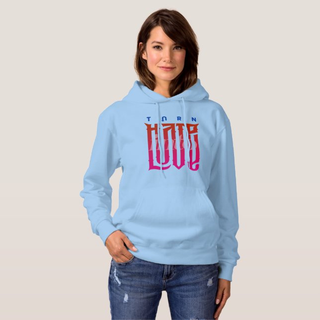 Moletom Transforme o ódio em amor | Mulheres Hoodie (Frente Completa)