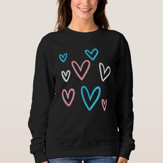 Moletom Transgender Valentine's Day LGBT LGBTQ Gay Pride T (Frente)